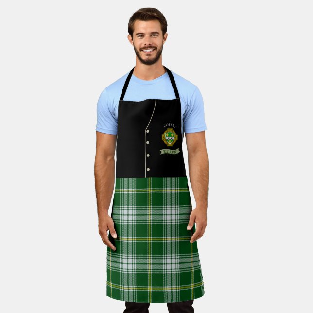 Coffey Irish Shield & Tartan Personalized Kilt  Apron (Worn)