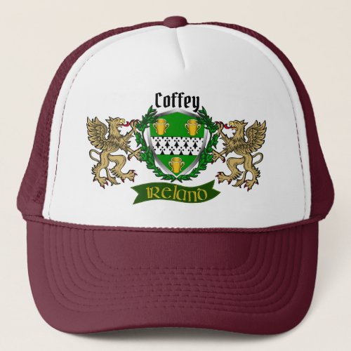 CoffeyOCoffey  Irish Shield wGriffins Trucker Hat