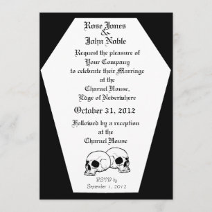 Coffin (Black) Wedding Invitation