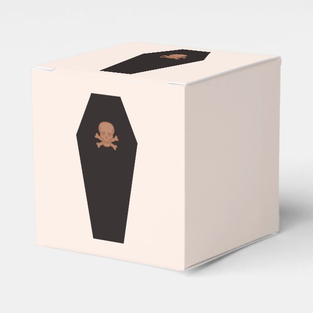 Coffin (Brown) Favor Boxes (Front Side)