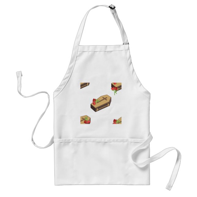 coffin emojis adult apron (Front)