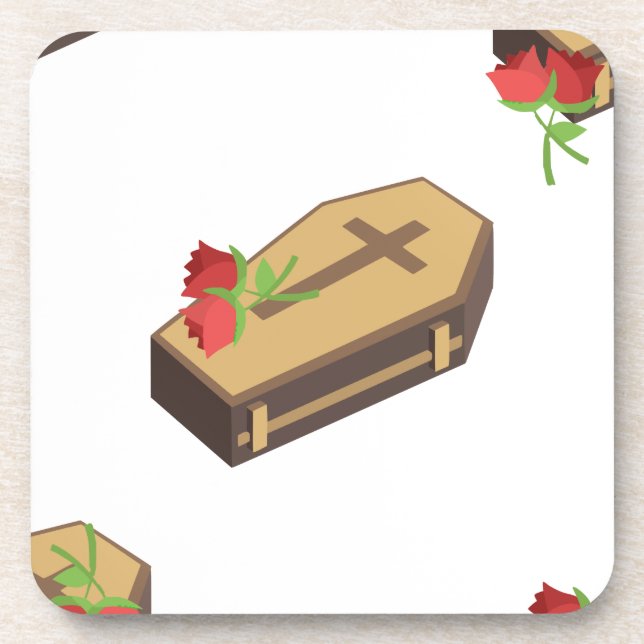 coffin emojis beverage coaster