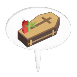coffin emojis cake topper