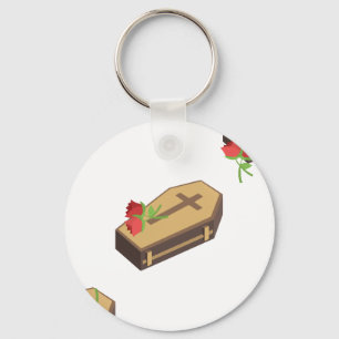 coffin emojis keychain