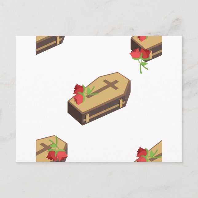coffin emojis postcard (Front)