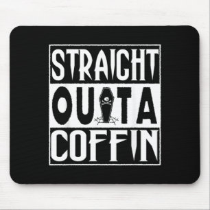 Coffin Funny Vampire Halloween Puns Mouse Pad