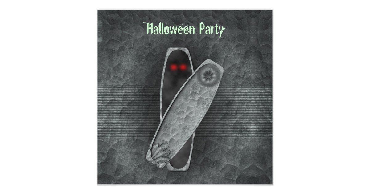 Coffin - Halloween Invitation | Zazzle.com