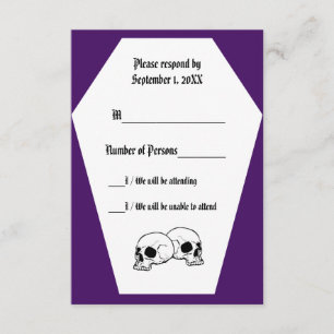 Coffin Ivory (Indigo) RSVP Card