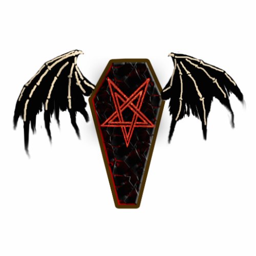 coffin pentagram cutout