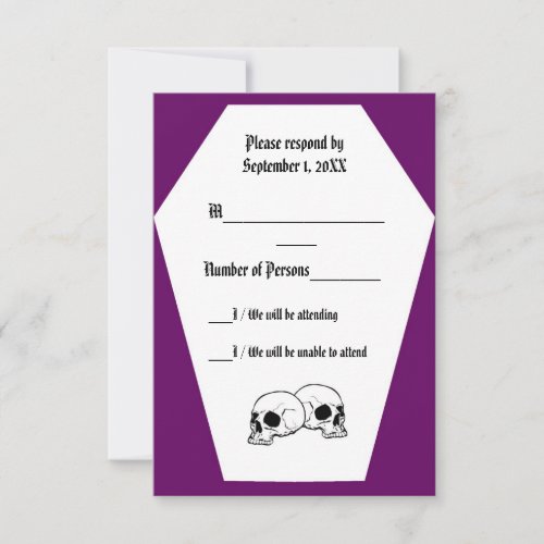 Coffin (Purple) RSVP Card