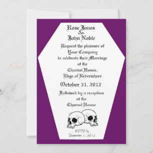 Coffin (Purple) Wedding Invitation