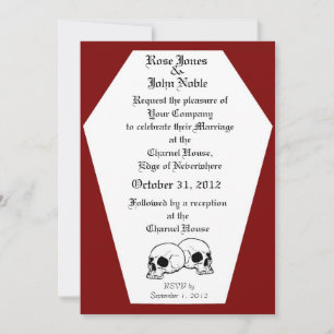 Coffin (Red) Wedding Invitation