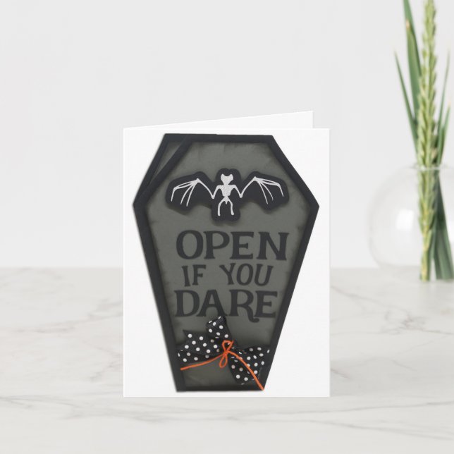 **COFFIN WISHES** FOR **HALLOWEEN**  CARD (Front)