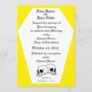Coffin (Yellow) Wedding Invitation