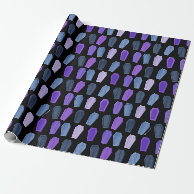 Coffinz - Purple Wrapping Paper (Unrolled)
