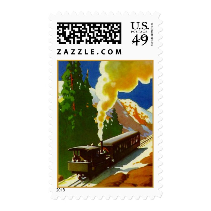 COG RAILROAD TRAIN TRAVEL HILLS MOUNTAINS STAMPS