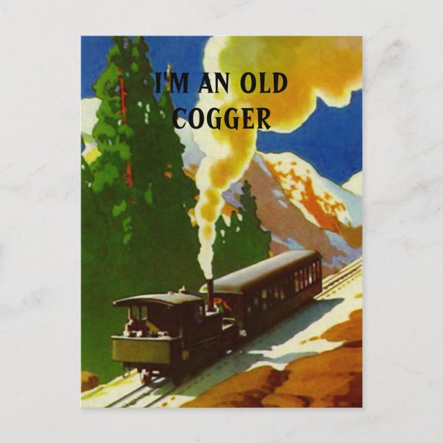 COG RAILWAY TRAIN POSTCARD Rack EZ2 Customize (Front)