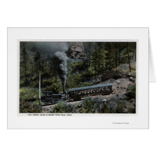 Cog Wheel Train Climbing Up Cards