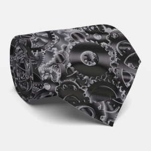 Cog wheels neck tie