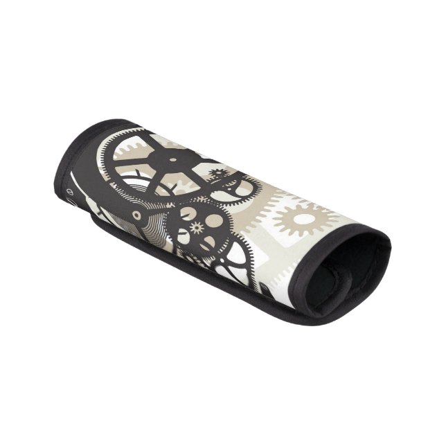 Cog wheels work luggage handle wrap (Angled)