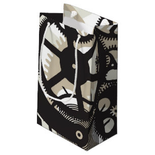 Cog wheels work small gift bag