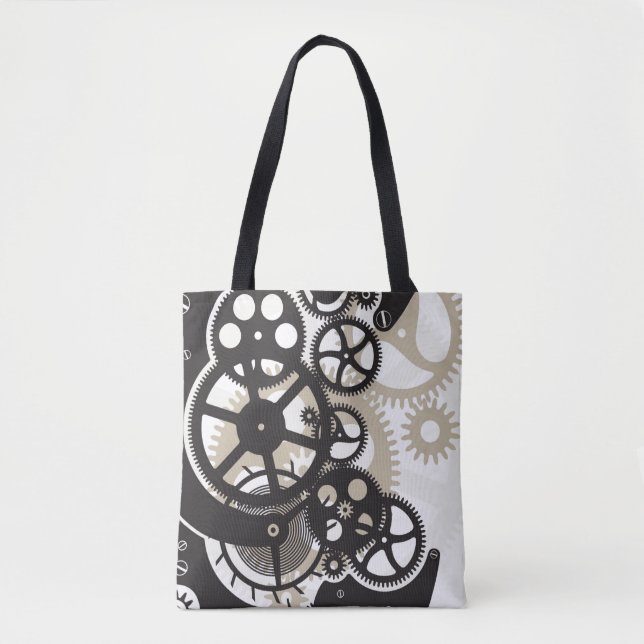 Cog wheels work tote bag (Front)