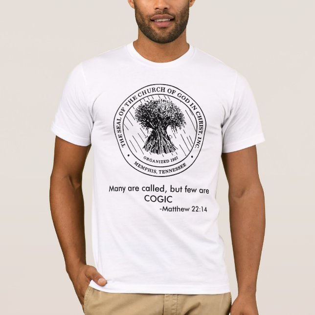 cogic_shield, Many are called, but few are COGI... T-Shirt (Front)
