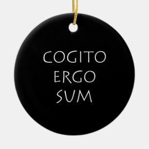 Cogito ergo sum ceramic ornament