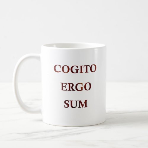Cogito ergo sum coffee mug