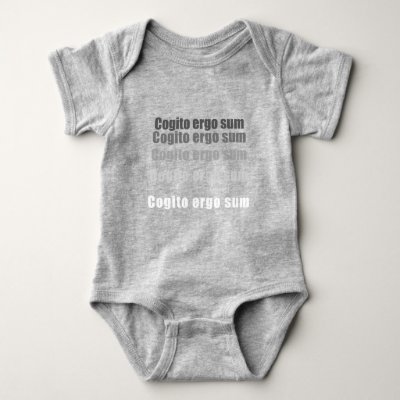 Cogito Ergo Sum, French Baby Bodysuit