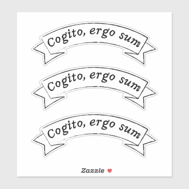 Cogito, ergo sum - I think, therefore I am Sticker (Sheet)