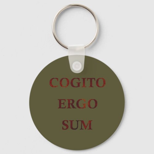 Cogito ergo sum keychain