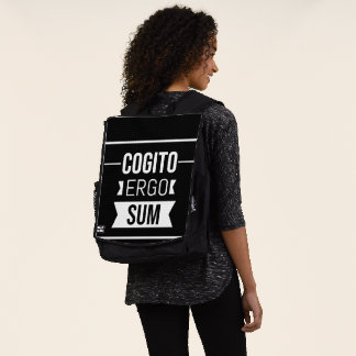 Cogito ergo sum - Latin phrase -black&white Backpack