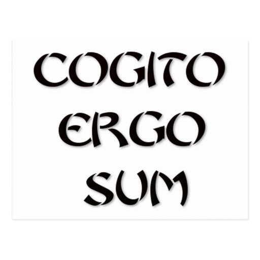 Cogito Ergo Sum Postcard | Zazzle