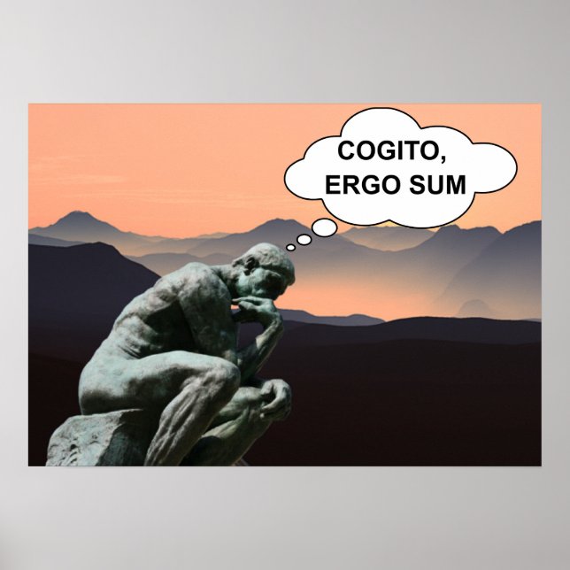 Cogito, ergo sum poster (Front)