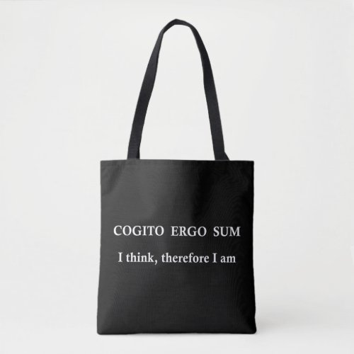 Cogito ergo sum tote bag