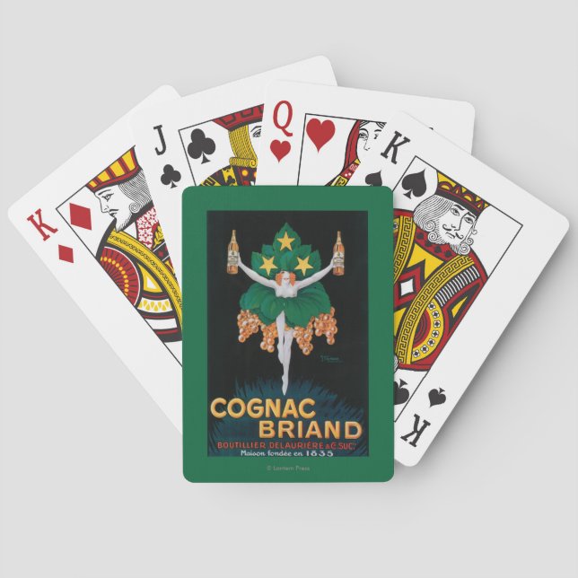 Cognac Briand Promotional Poster Poker Cards (Back)