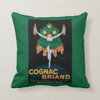 Cognac Briand Promotional Poster Throw Pillow