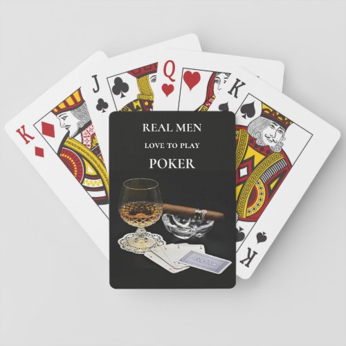 Cognac Cigar Poker Playing Cards