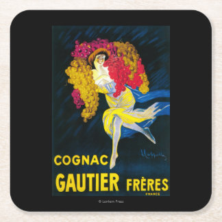 Cognac Gautier Promotional PosterFrance Square Paper Coaster