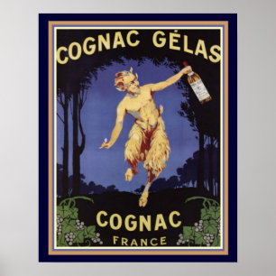Cognac Gelas- France- Art Deco Poster 16 x 20