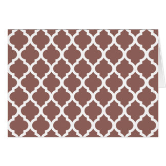Cognac Leather Brown Moroccan Tile Trellis Cards