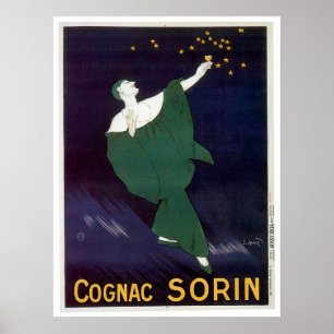 Cognac Sorin Vintage Wine Drink Ad Art Poster