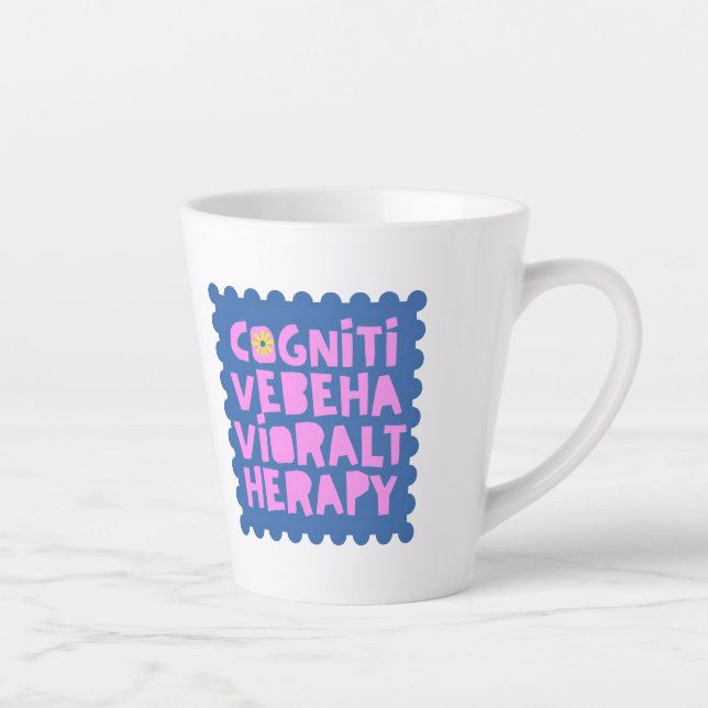 Cognitive Behavioral Therapy Latte Mug (Right)