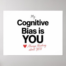 Cognitive Bias Poster Psychology Student Gift