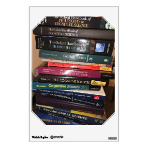 cognitive science books wall decal