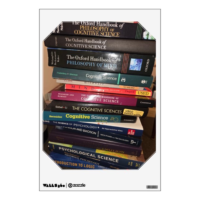 cognitive science books wall decal (Front)