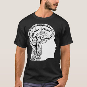 Cognitive Science Brain Skull Anatomy Dark Academi T-Shirt