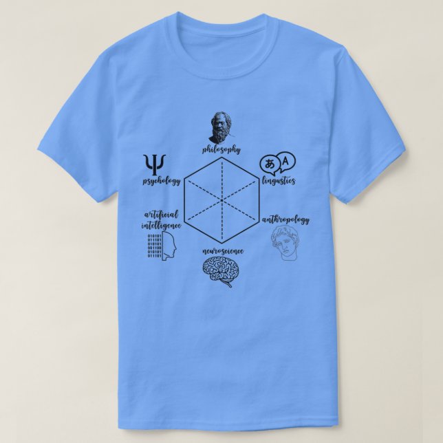 Cognitive Science Hexagon Dark Academia Cogsci neu T-Shirt (Design Front)