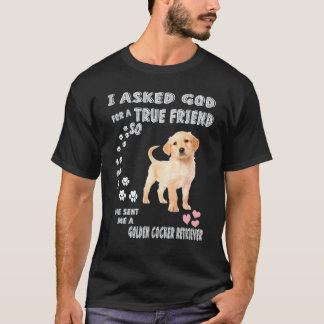Cogol Dog Mom Dad Costume Cute Golden Cocker Retri T-Shirt